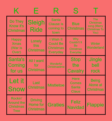 Kerstbingo Card