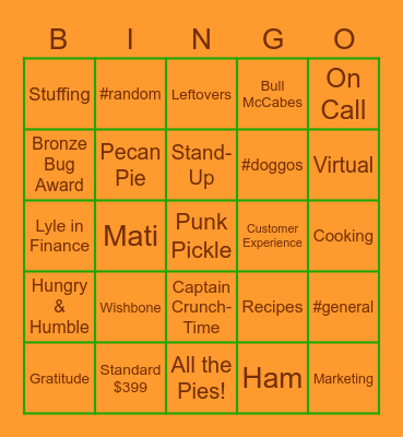 Thanksgiving with ArchiveSocial Bingo Card