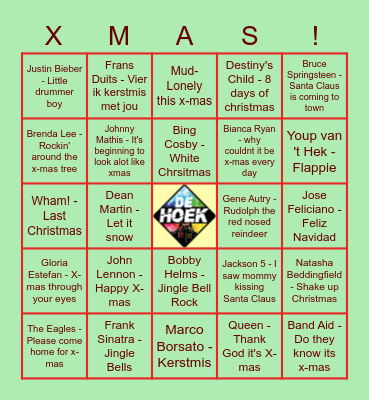 PWC X-MAS BINGO SPECIAL! Bingo Card