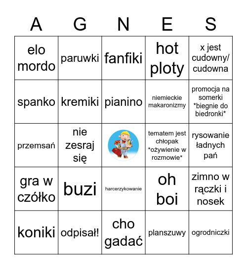 agnieszkowanie Bingo Card