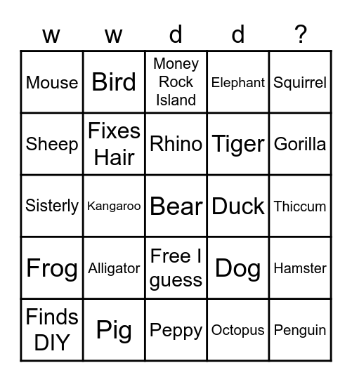 Dreamy Hunt Bingo Card