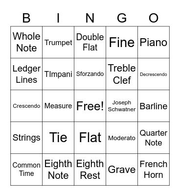 Music Laiba Sajid P:4 Bingo Card