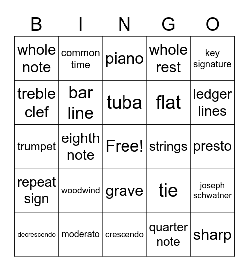 BINGO 11/25 Bingo Card
