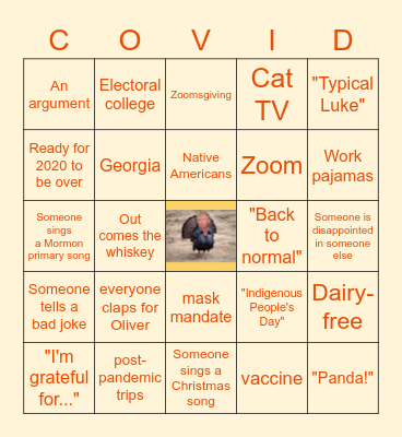 TURKEY DAY 2020 Bingo Card