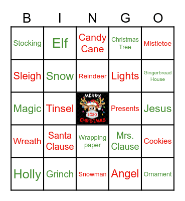 Boo Boo's Bingo! Bingo Card