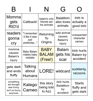 182 Bingo Card