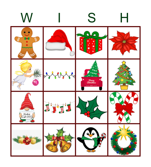 Riverside Christmas BINGO Card