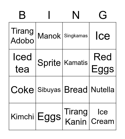 Whats Inside my Ref Bingo Card