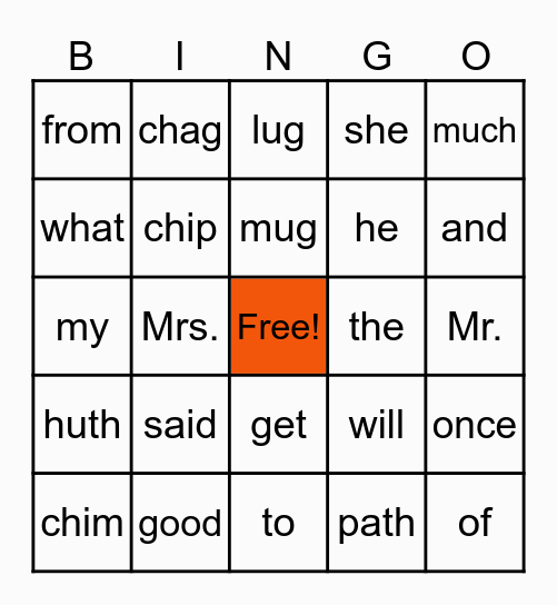 OG Plus 19 Bingo Card