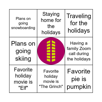 Holiday Outreach Incentive Bingo Card