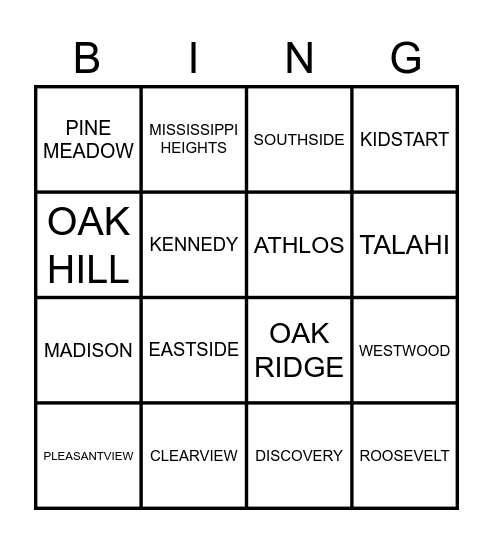 BGCMN SITE BINGO Card