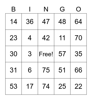 Thanksgiving Bingo 2020 Bingo Card