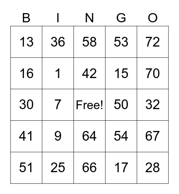Thanksgiving Bingo 2020 Bingo Card