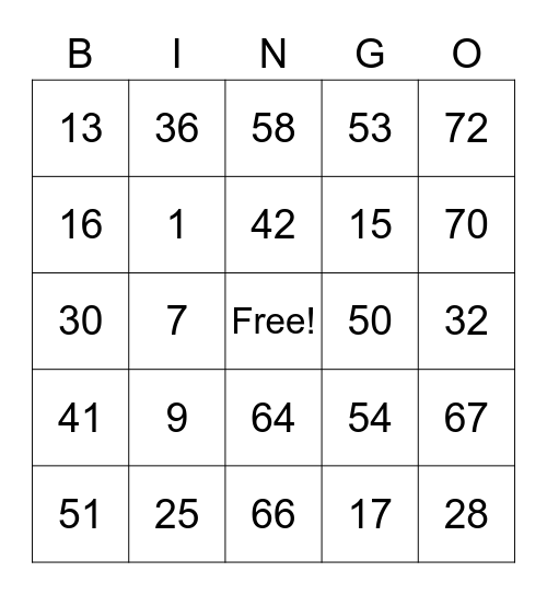 Thanksgiving Bingo 2020 Bingo Card