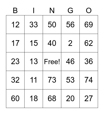 Thanksgiving Bingo 2020 Bingo Card