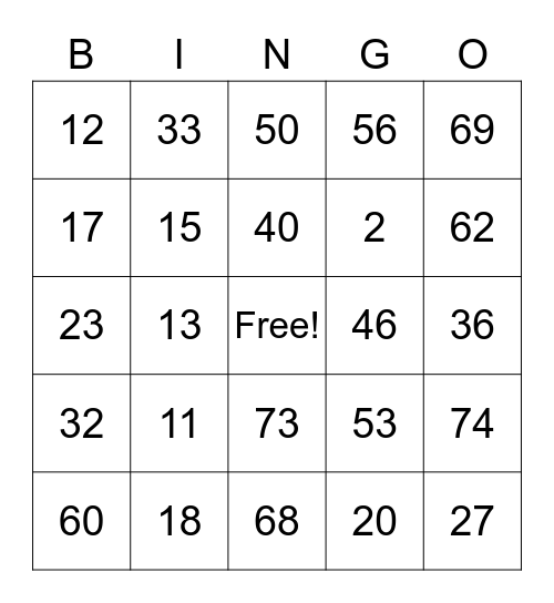 Thanksgiving Bingo 2020 Bingo Card