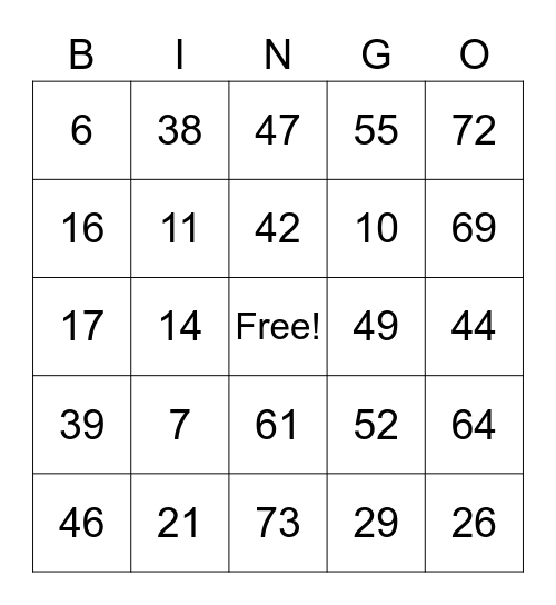 Thanksgiving Bingo 2020 Bingo Card