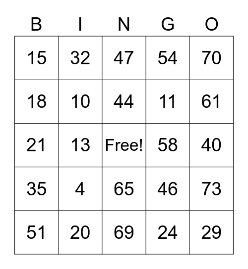 Thanksgiving Bingo 2020 Bingo Card