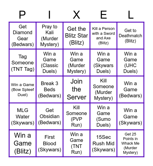 Hypixel Bingo Card