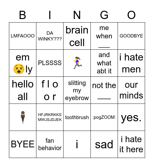 anna bingo asf Bingo Card