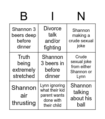Thanksgiving Bingo Card