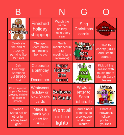 Holiday Bingo Card