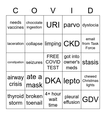 COVID-19 Special Edition Thanksgiving BINGO! Bingo Card