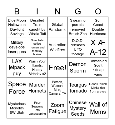 2020 Bingo Card