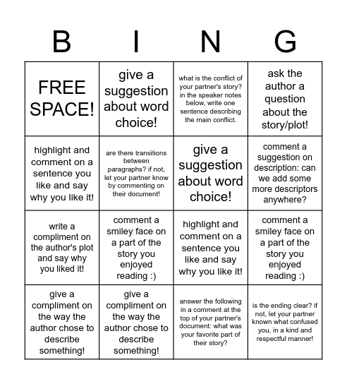 Peer Review Bingo 2 Bingo Card