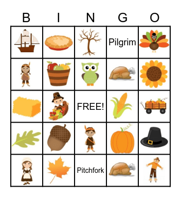 Thanksgiving Bingo Card