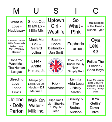 207 Bingo Card