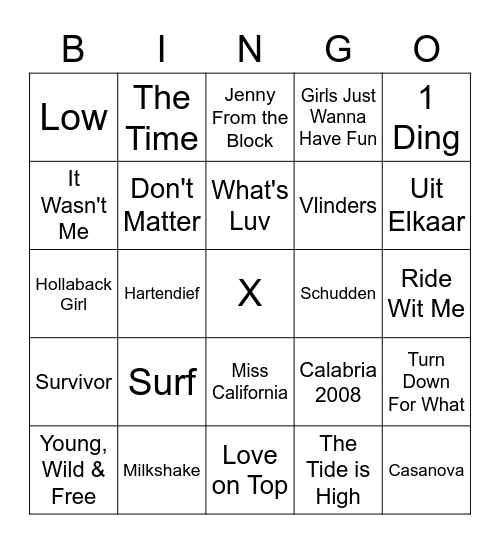 OUD Bingo Card