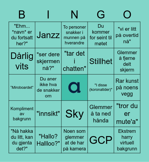 PRODUKTTEAMMØTE Bingo Card