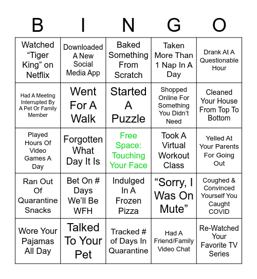 Family Thanksgiving Bingo Card