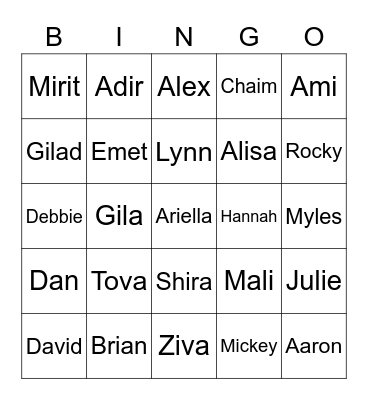 Thanksgiving Bingo Card