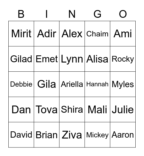 Thanksgiving Bingo Card