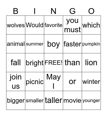 6th grade review Bingo Card