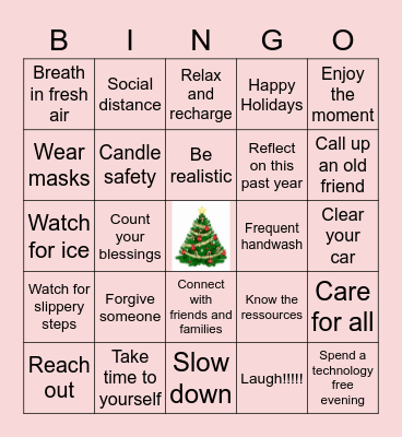 SAFE SANTA Bingo Card