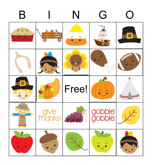 Thanks giving  Bingo Card