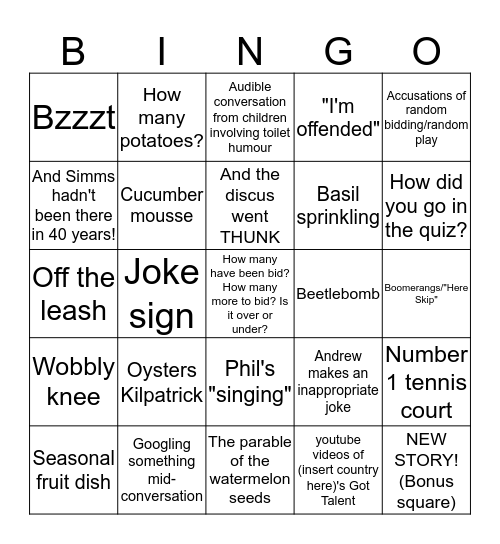 Hirschhorn Bingo Card