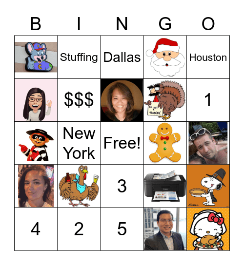 Thanksgiving 2020 Bingo Card