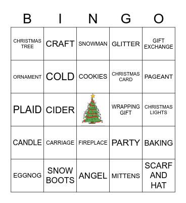 Christmas Hallmark Bingo Card