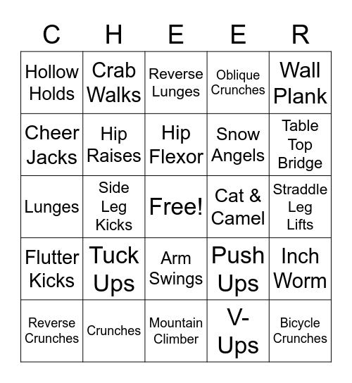 HOME CHALLENGE Bingo Card