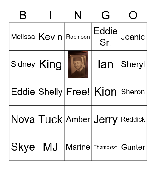 Family Bingo Card