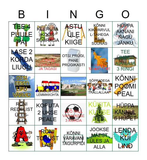 TÕRUKESE Bingo Card