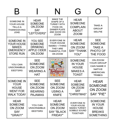 THANKSGIVING 2020 Bingo Card