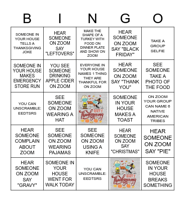 THANKSGIVING 2020 Bingo Card