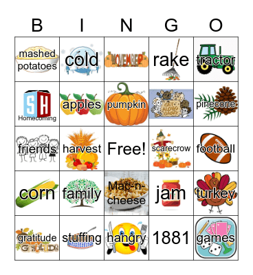 Friendsgiving Bingo Card