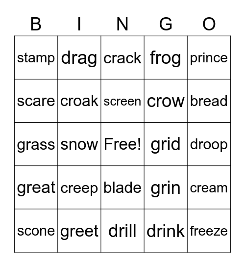 REVIEW Bingo Card
