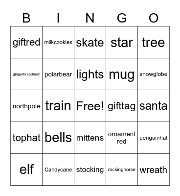Holiday Bingo Card